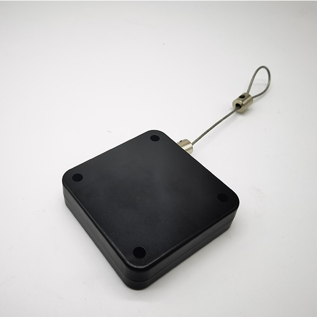 Retail Stores ABS Desktop Counter Security Anti-theft Retractable Display pull box recoiler tether for merchandise